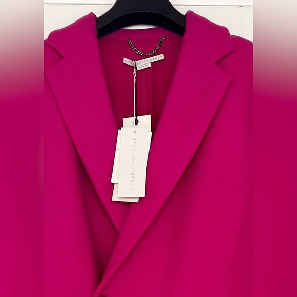 STELLA McCARTNEY Double Breasted Mid-Length Coat. Fuchsia. Size 42 IT - Picture 6 of 10